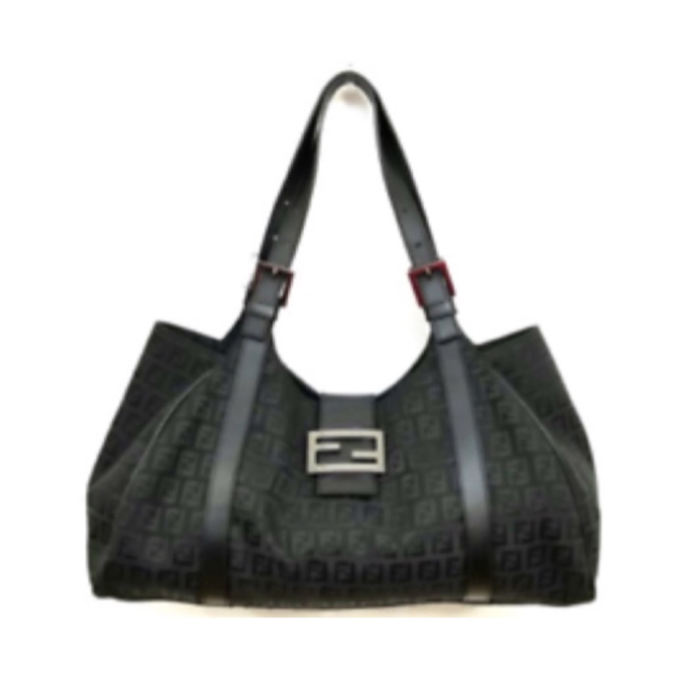 Fendi Black Monogram Zucca Hobo Shoulder Bag